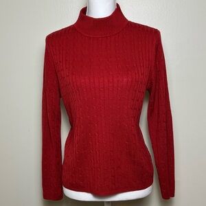 Soft Croft & Barrow Red Cable Knit Turtleneck ❣️